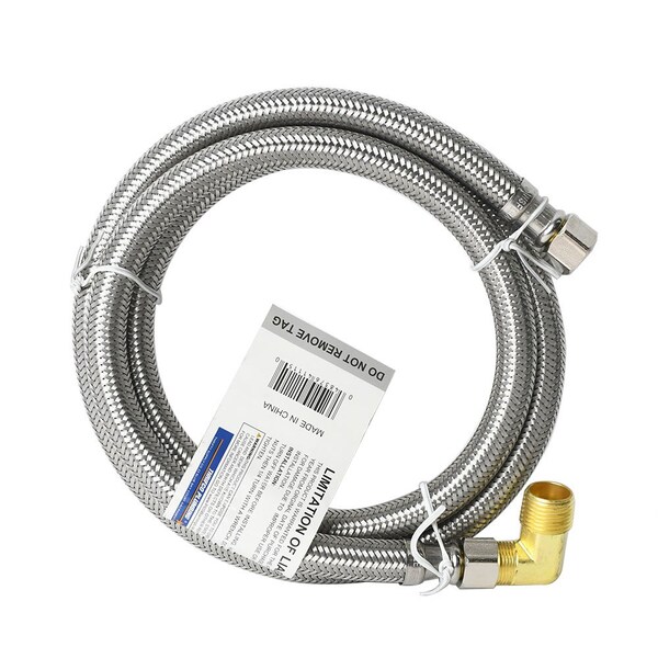 Thrifco Plumbing 3/8 Inch Comp x 3/8 Inch Comp x 12 Inch Long Stainless Steel Ri 4401453 - main
